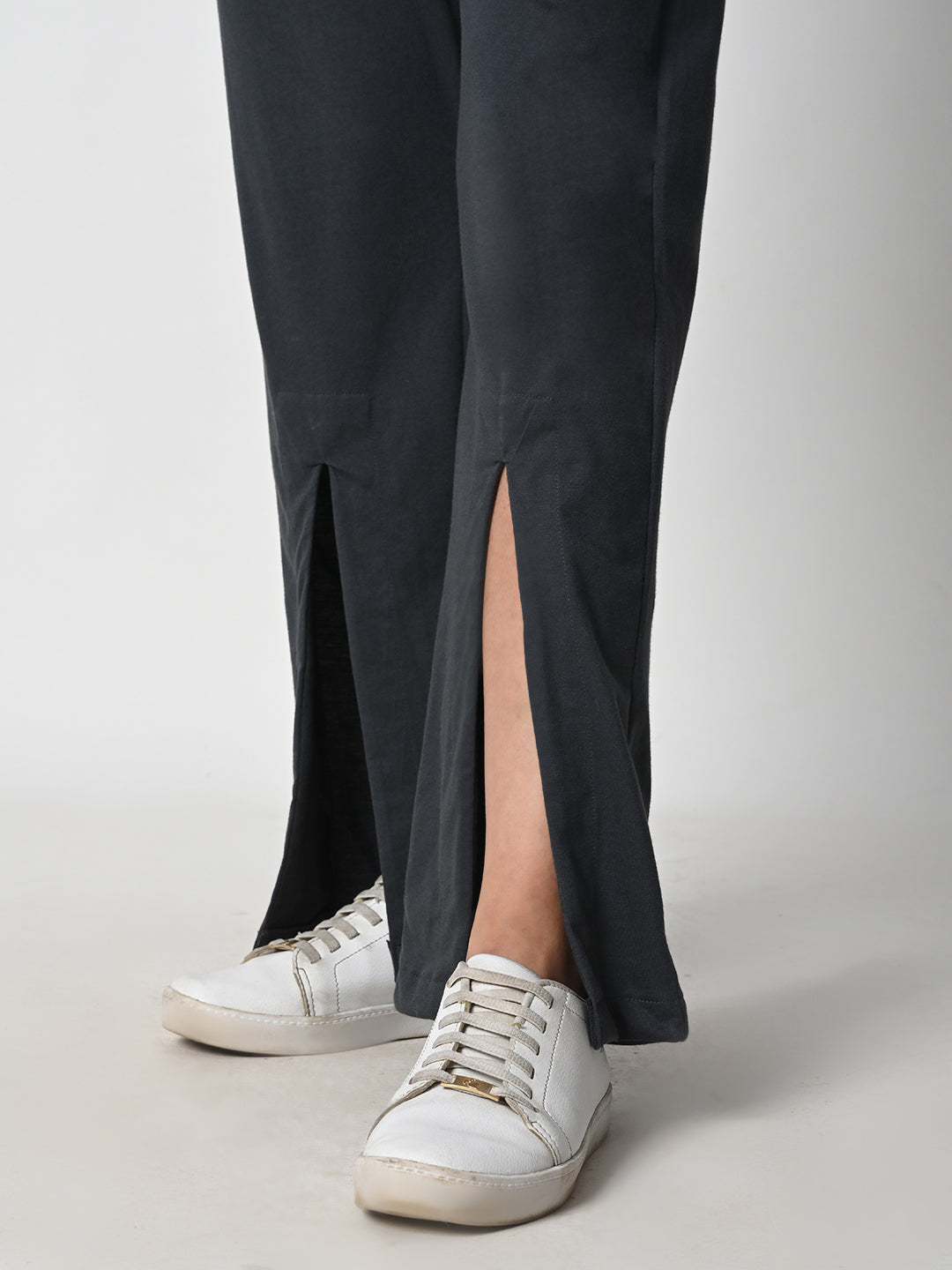 Front Slit Grey Track Pant for Women.