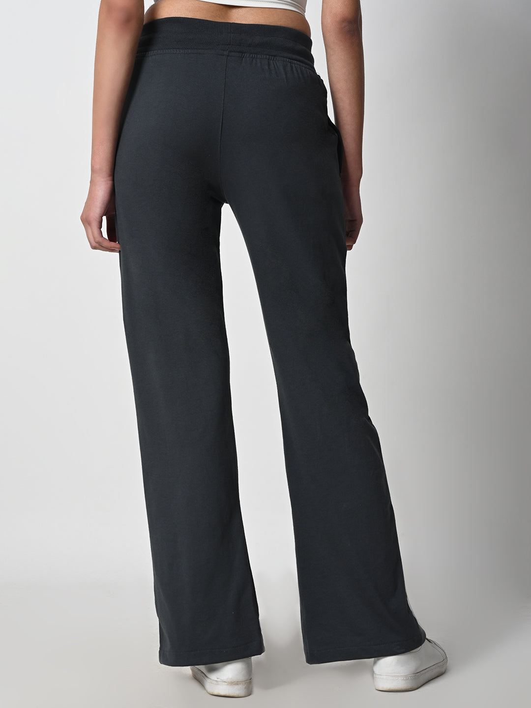 Front Slit Grey Track Pant for Women.