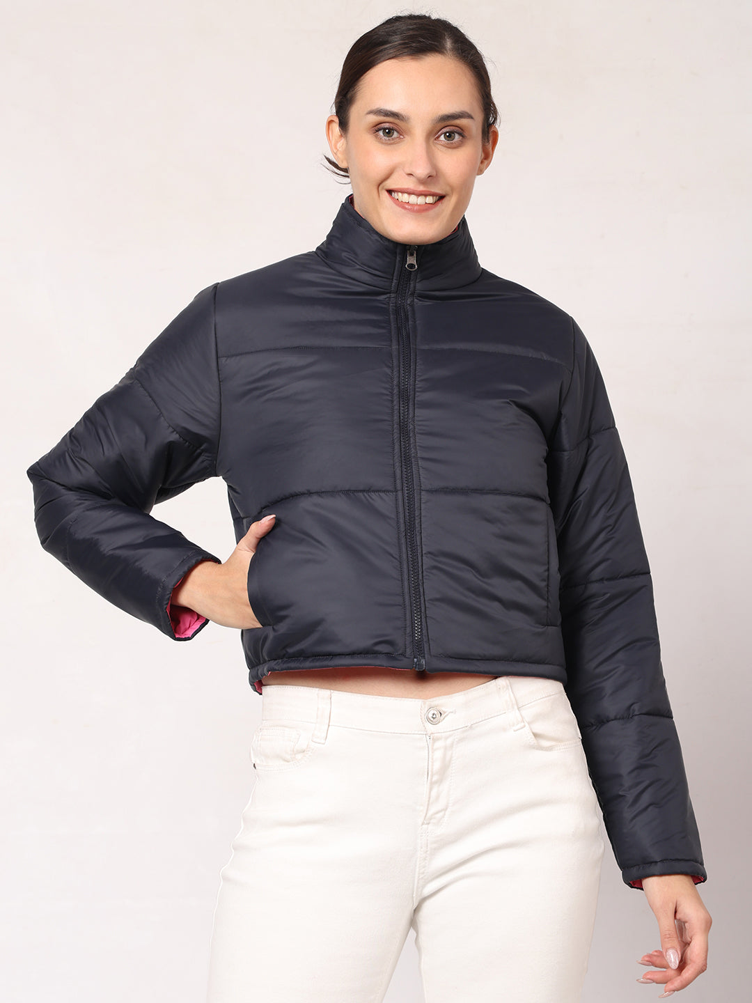 Cropped Reversible Jacket For Women