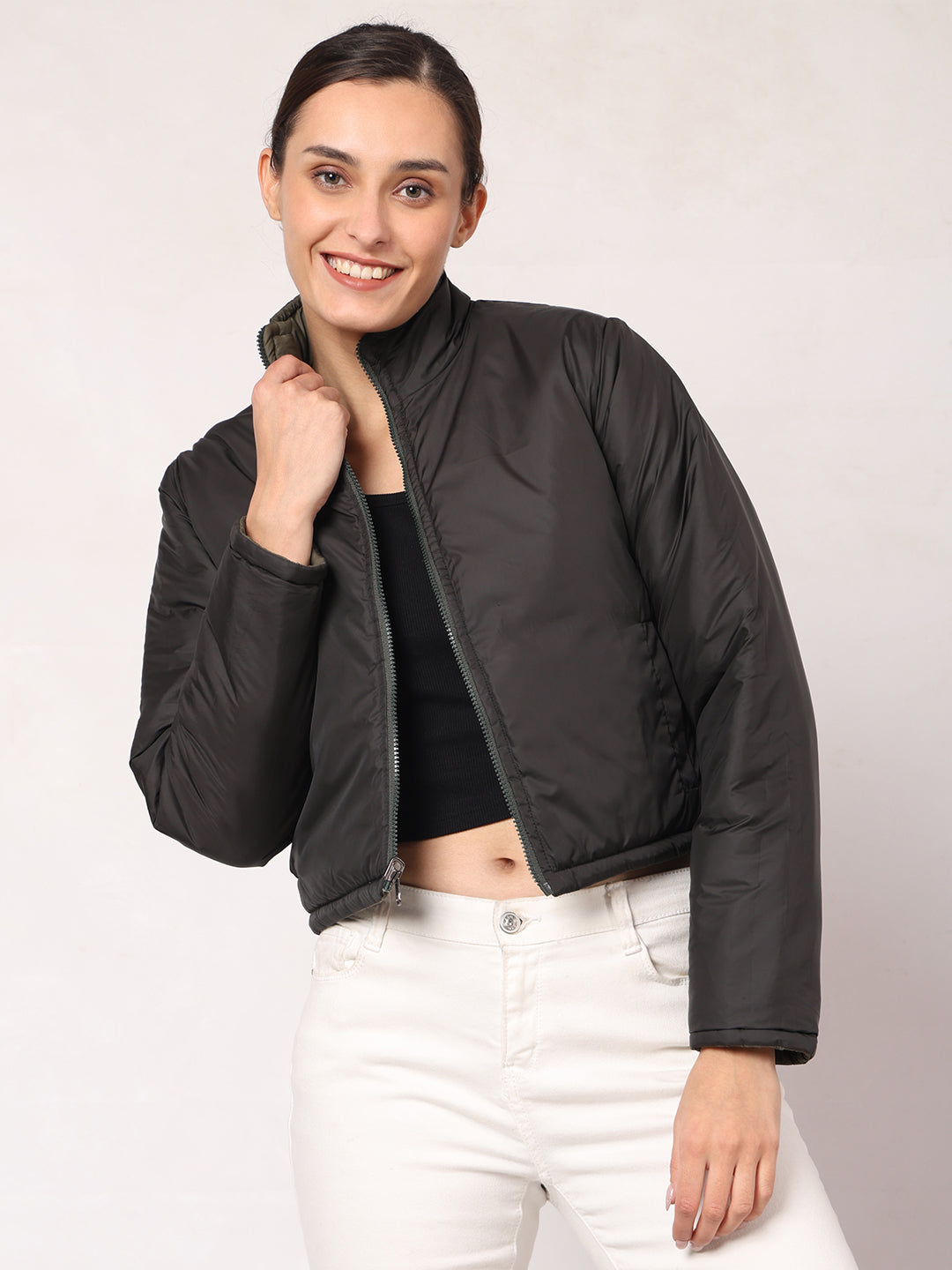 Cropped Reversible Jacket For Women
