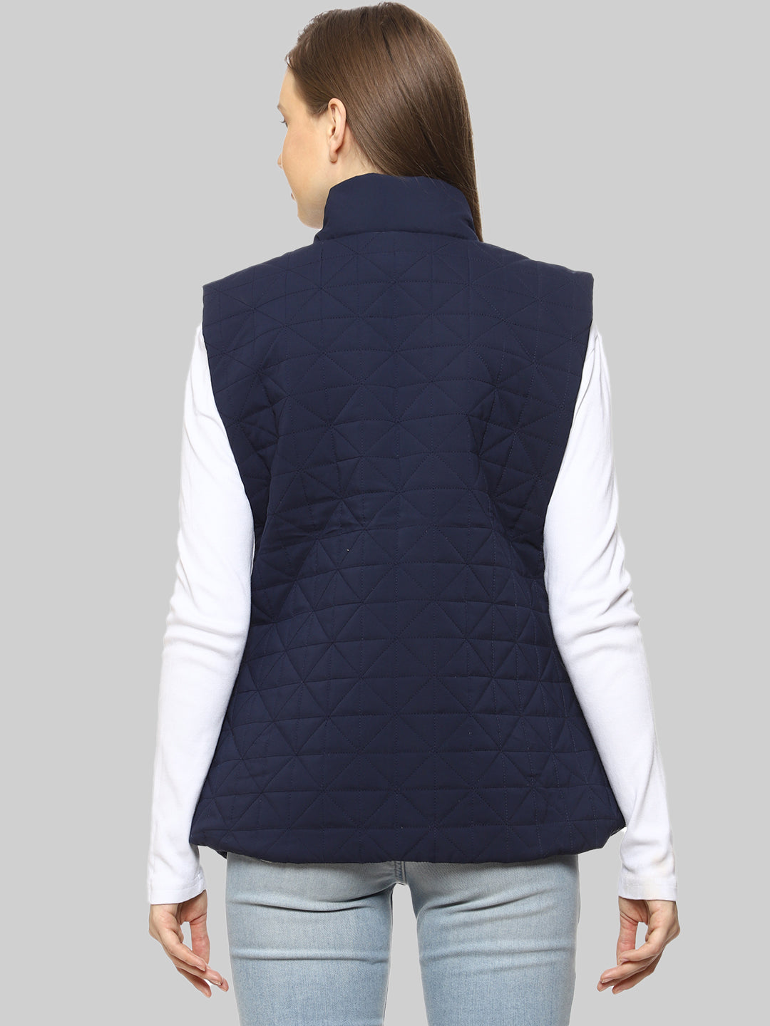 Quilted Sleeveless Jacket For Women