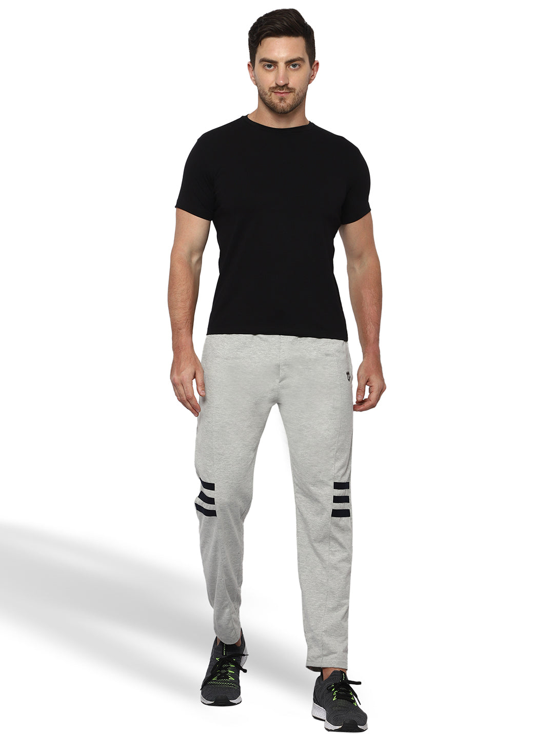 Grey Cotton Track Pant For Men