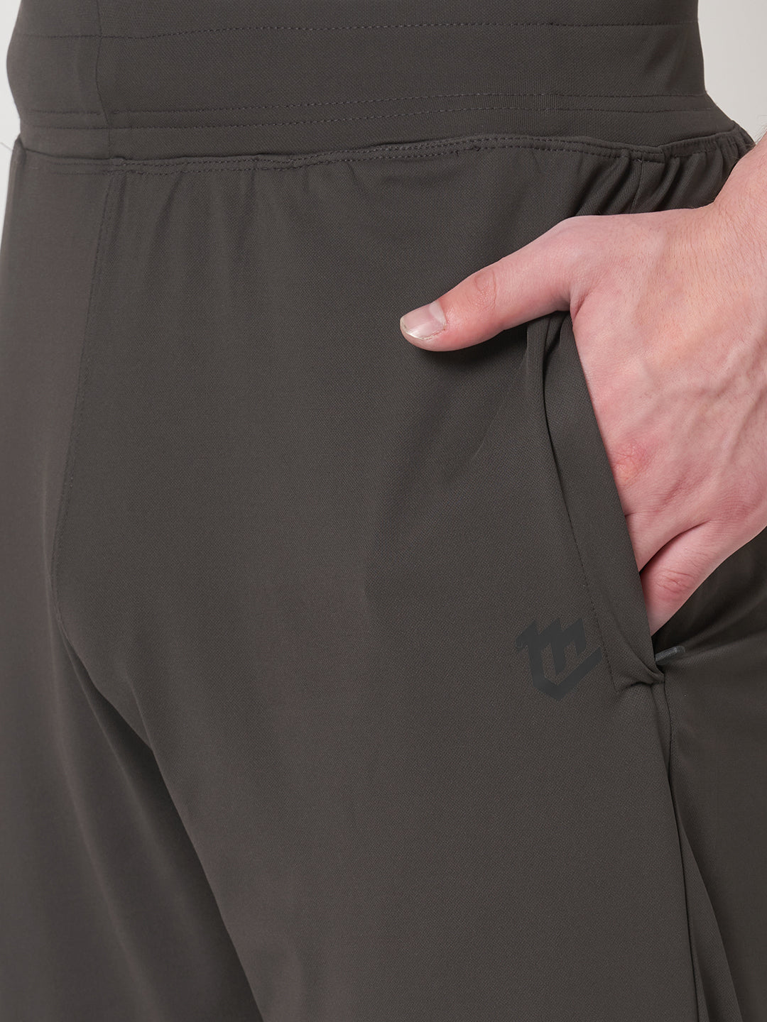 Rapid Dry Brown Solid Track Pant for Men (BROWN)