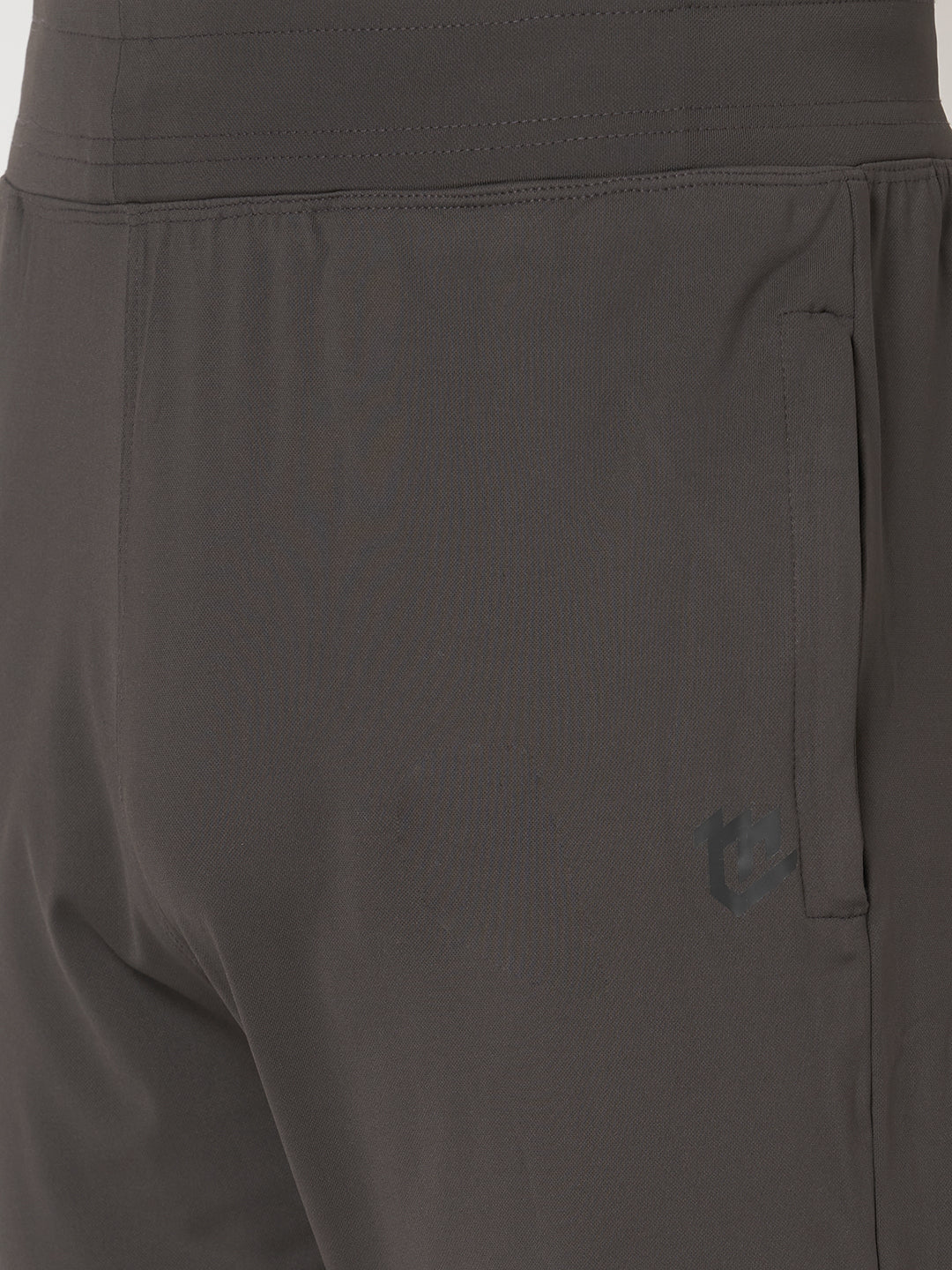 Rapid Dry Black Striped Track Pant for Men (Brown)