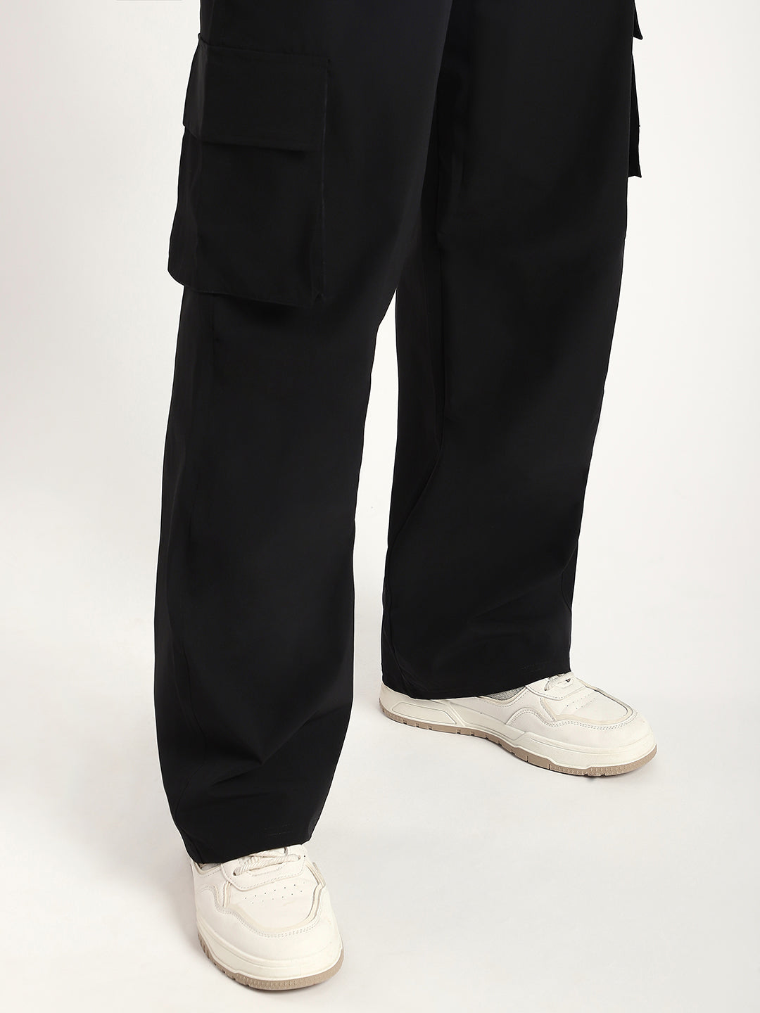 Plus Size Cargo Pants for Men (Black)