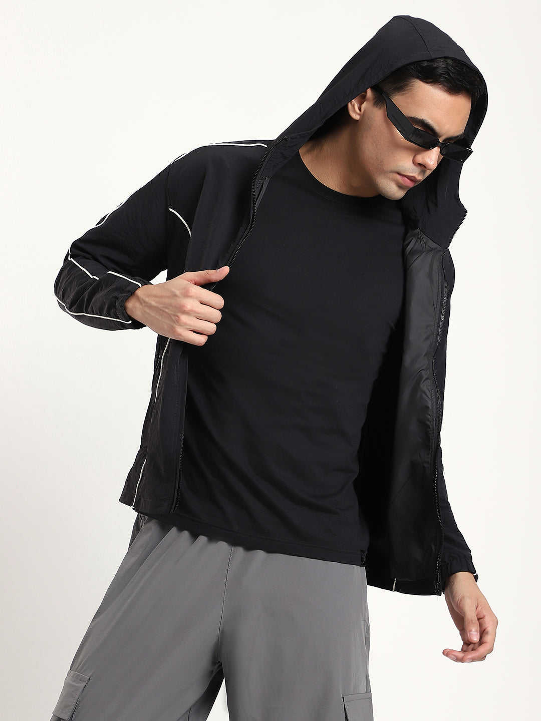 Black AeroFlex Windbreaker Jacket