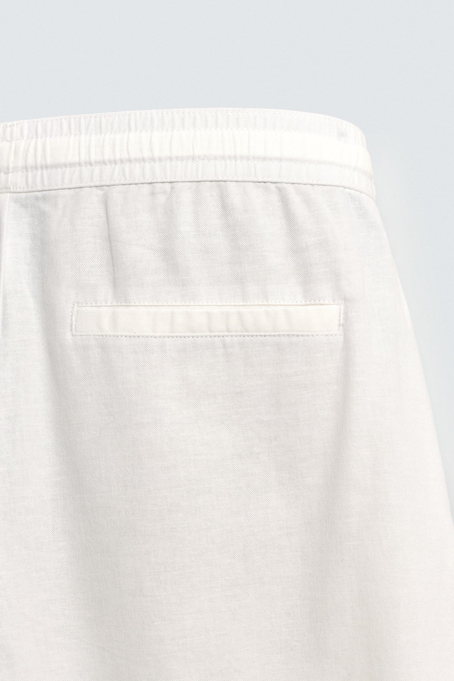 Relaxed Fit Cotton Linen Trousers (Off-White)