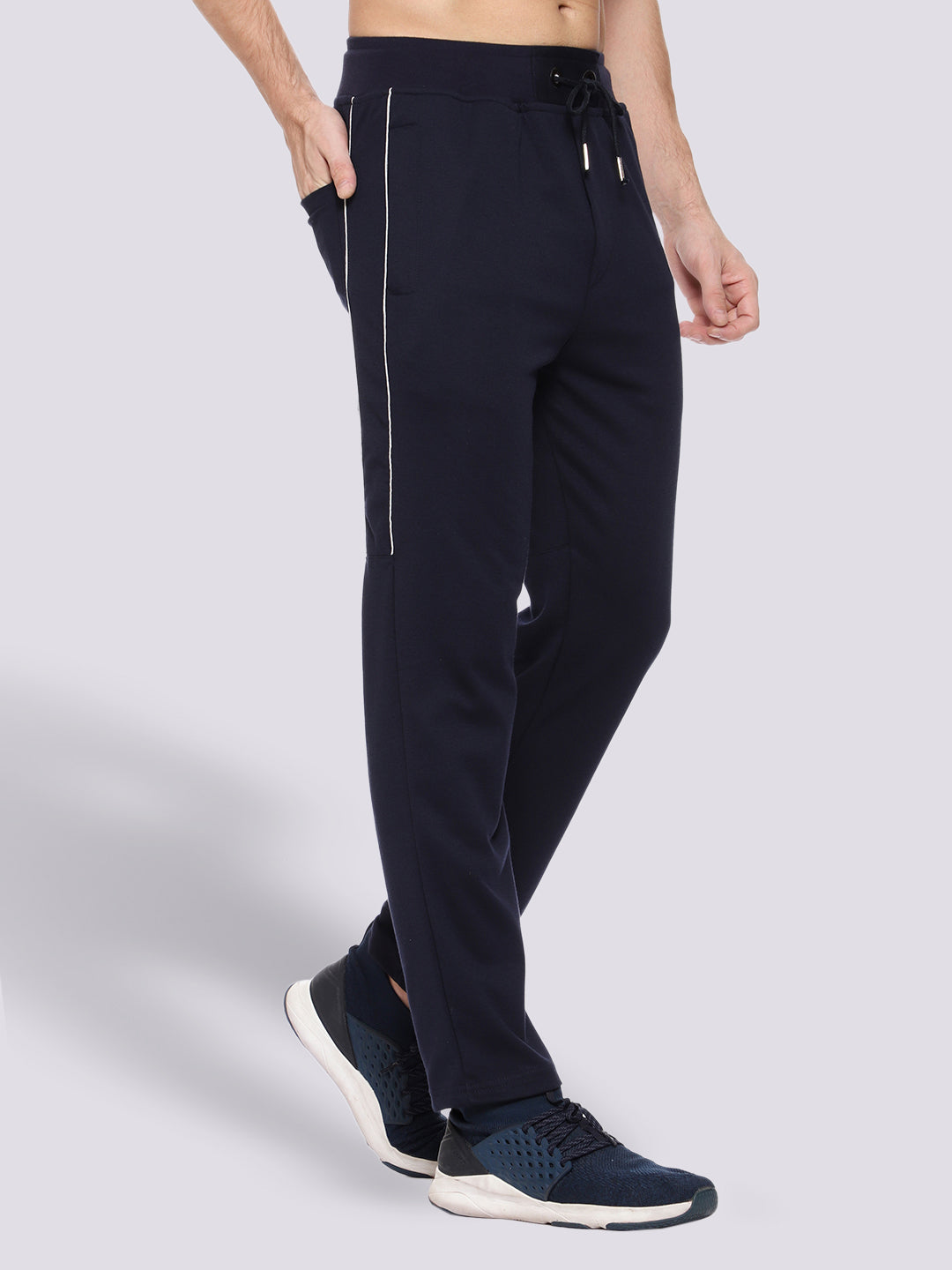 Stylish Blue Cotton Track Pant For Men
