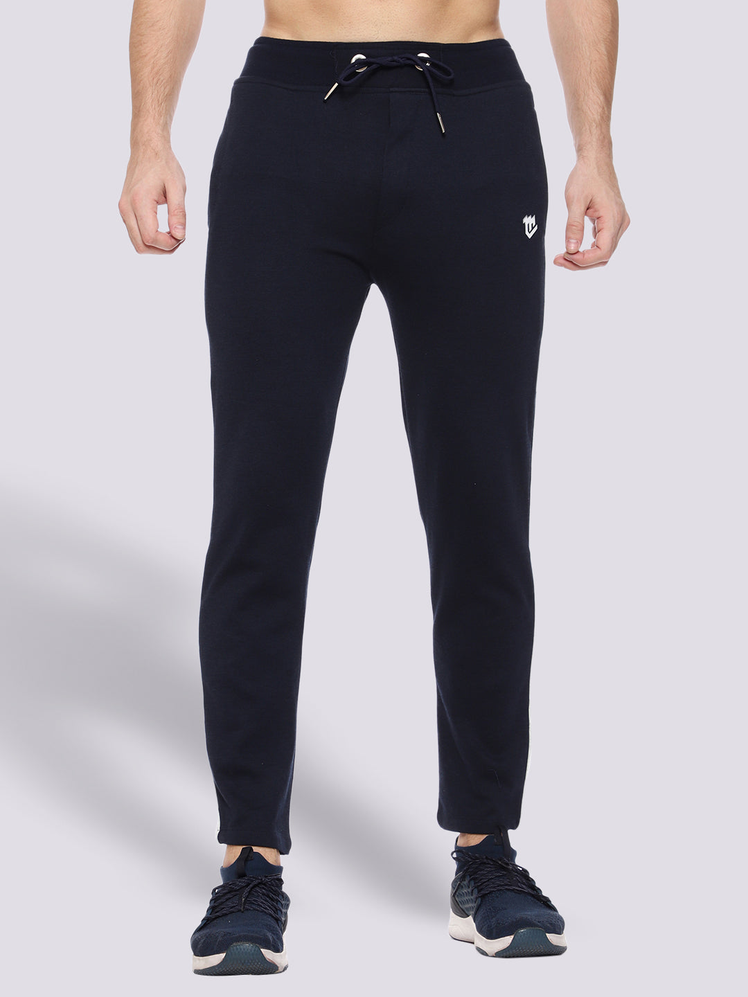 Blue Cotton Track Pant For Men
