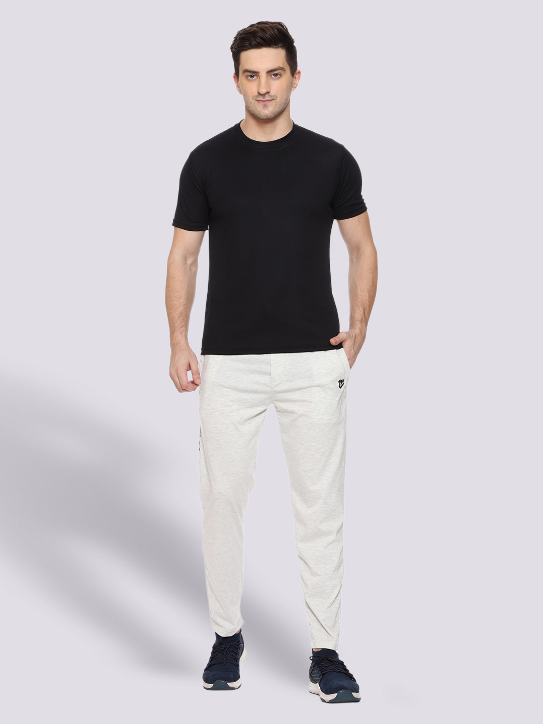 Side Stripe Cotton Track Pant for Men