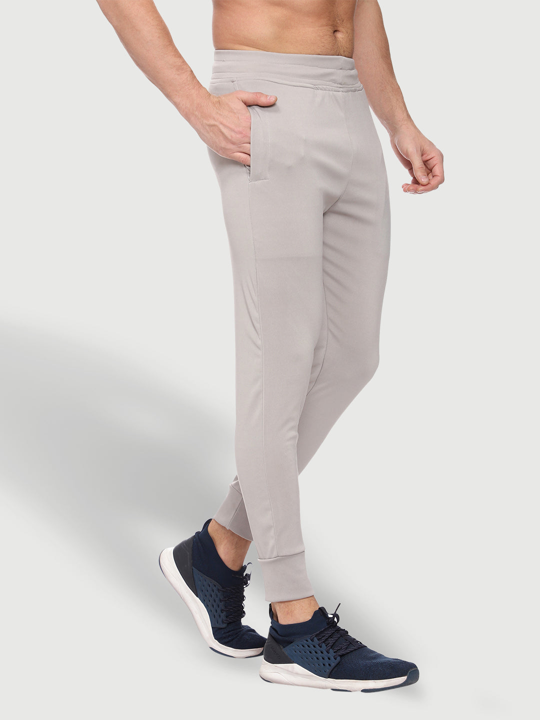 Rapid Dry Grey Solid Track Pant for Men
