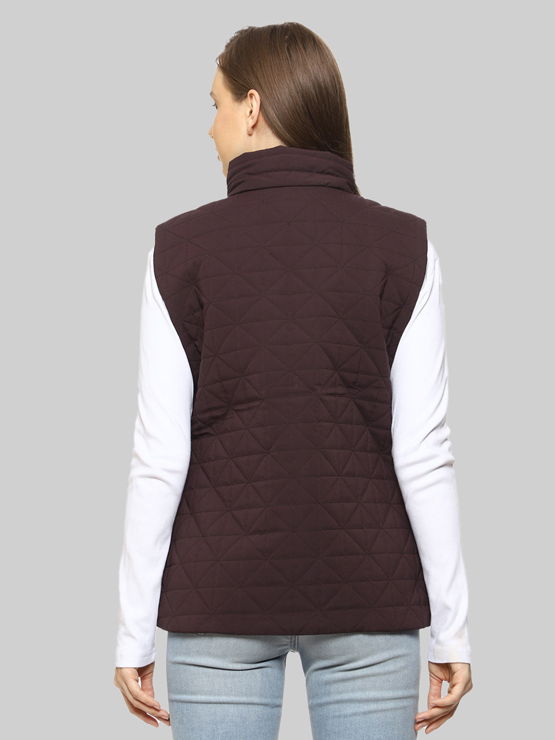 Quilted Sleeveless Jacket For Women