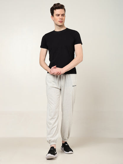 Breathable Loose Fit Cotton Track Pant for Men.(Off-White)