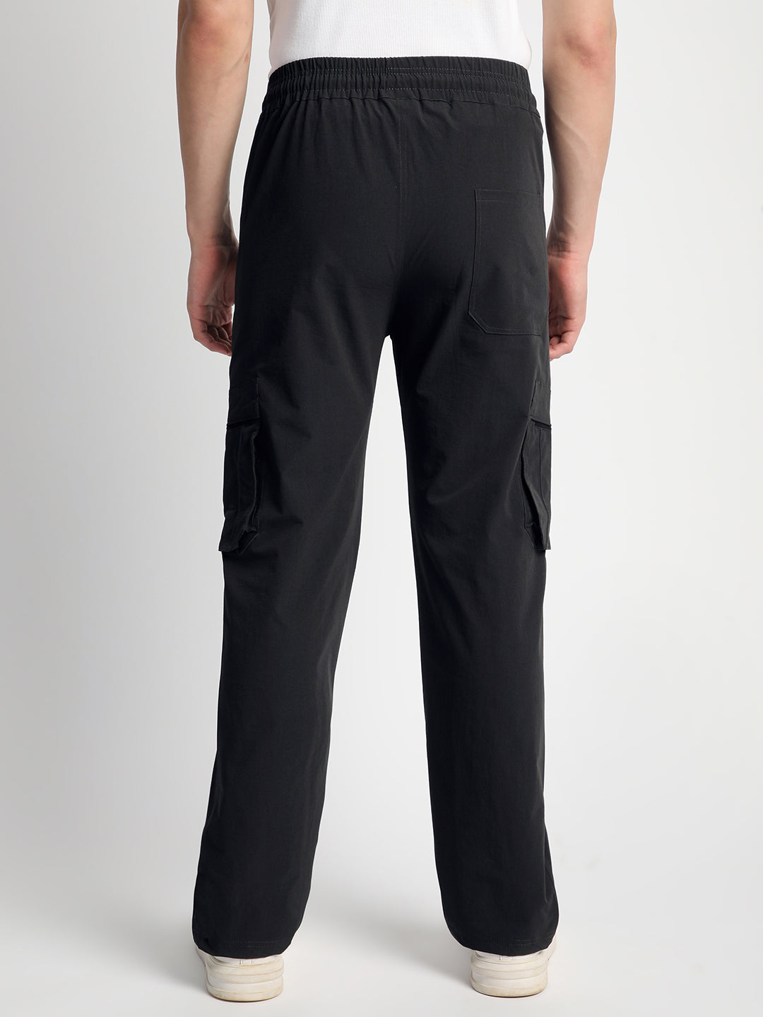 Charcoal Grey 5 Pocket Nylon Cargo Pants