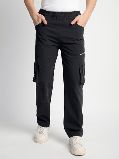 Charcoal Grey 5 Pocket Nylon Cargo Pants