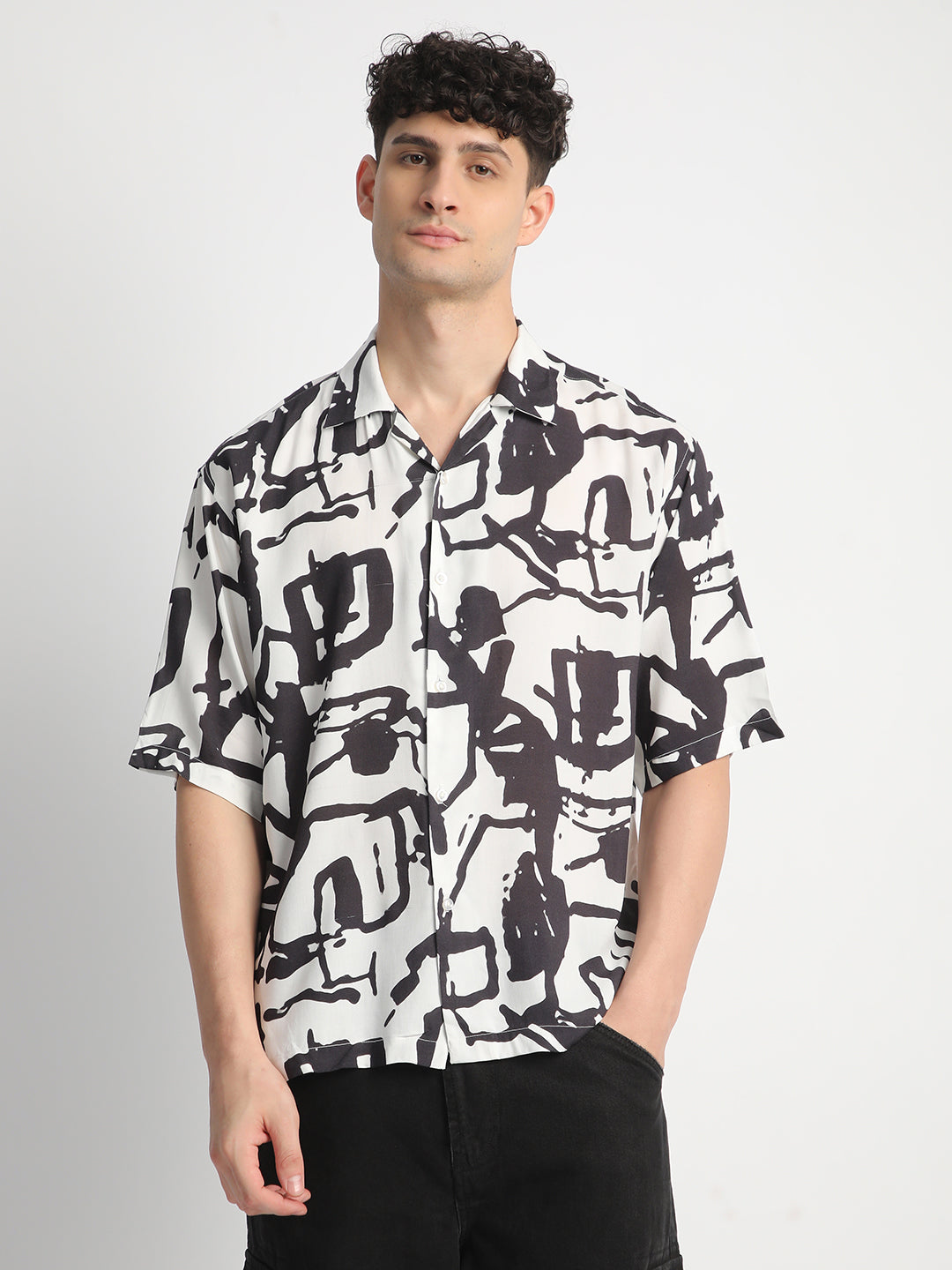 abstracted printed shirts for men