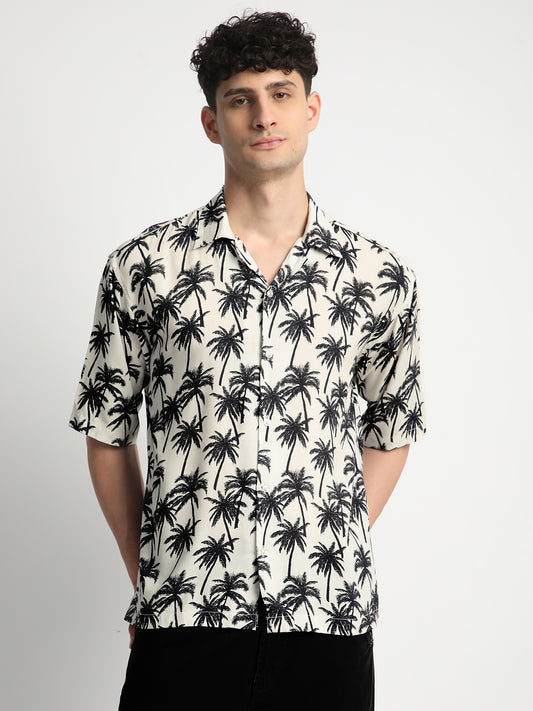 palm print shirt for men