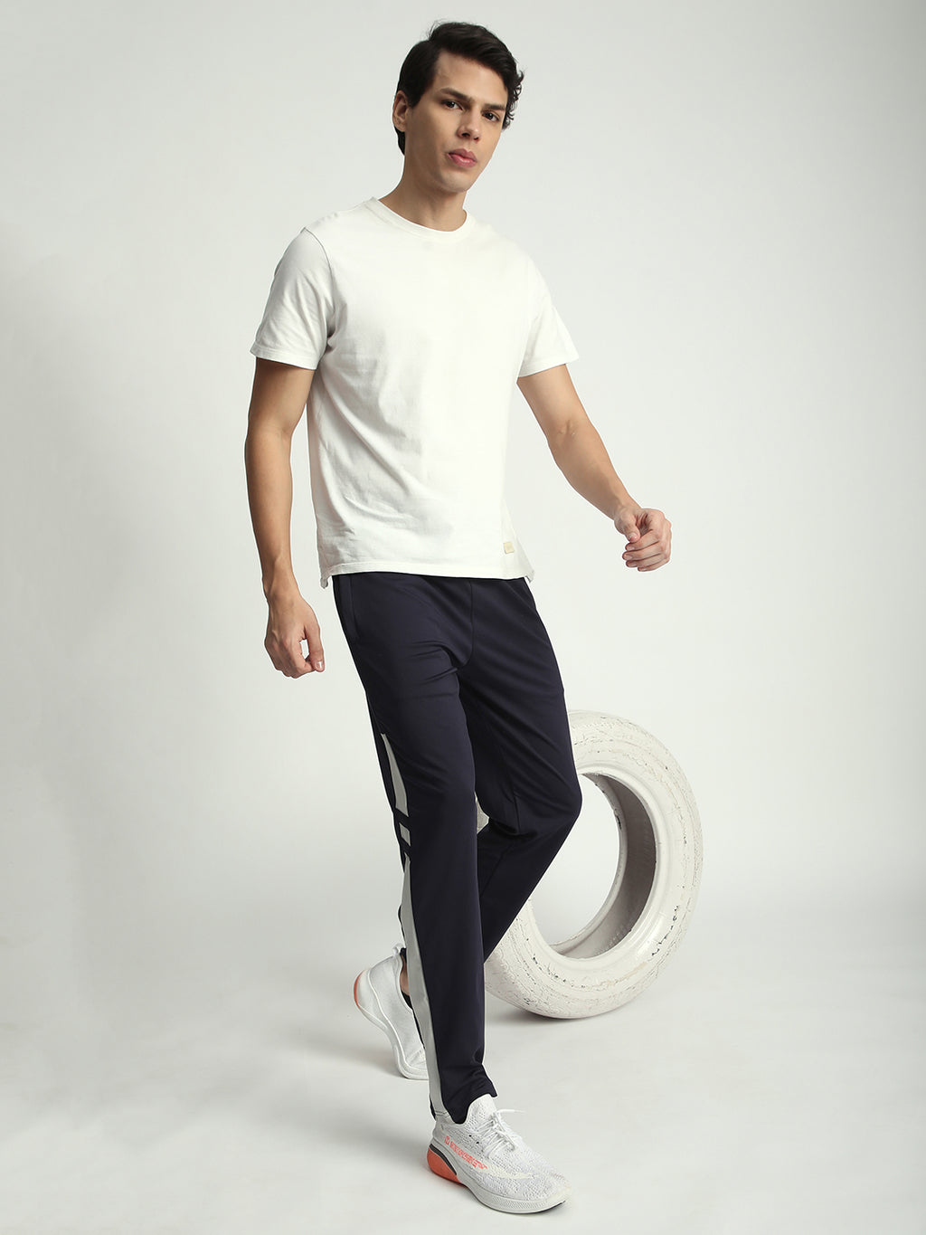 Rapid Dry Striped TrackPant (Navy Blue)