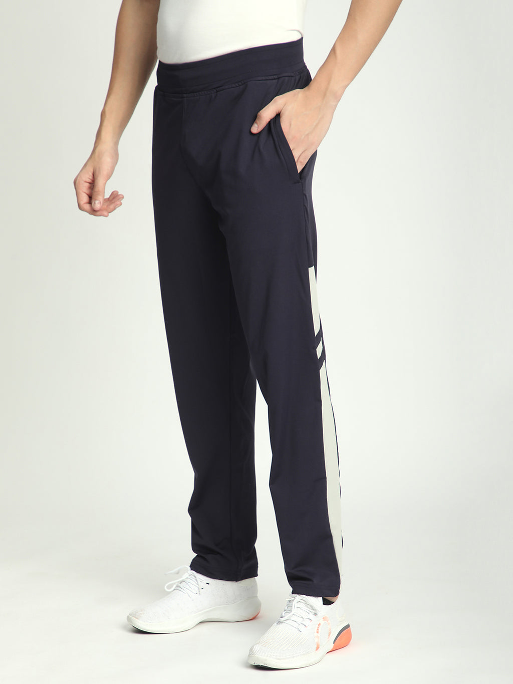 Rapid Dry Striped TrackPant (Navy Blue)