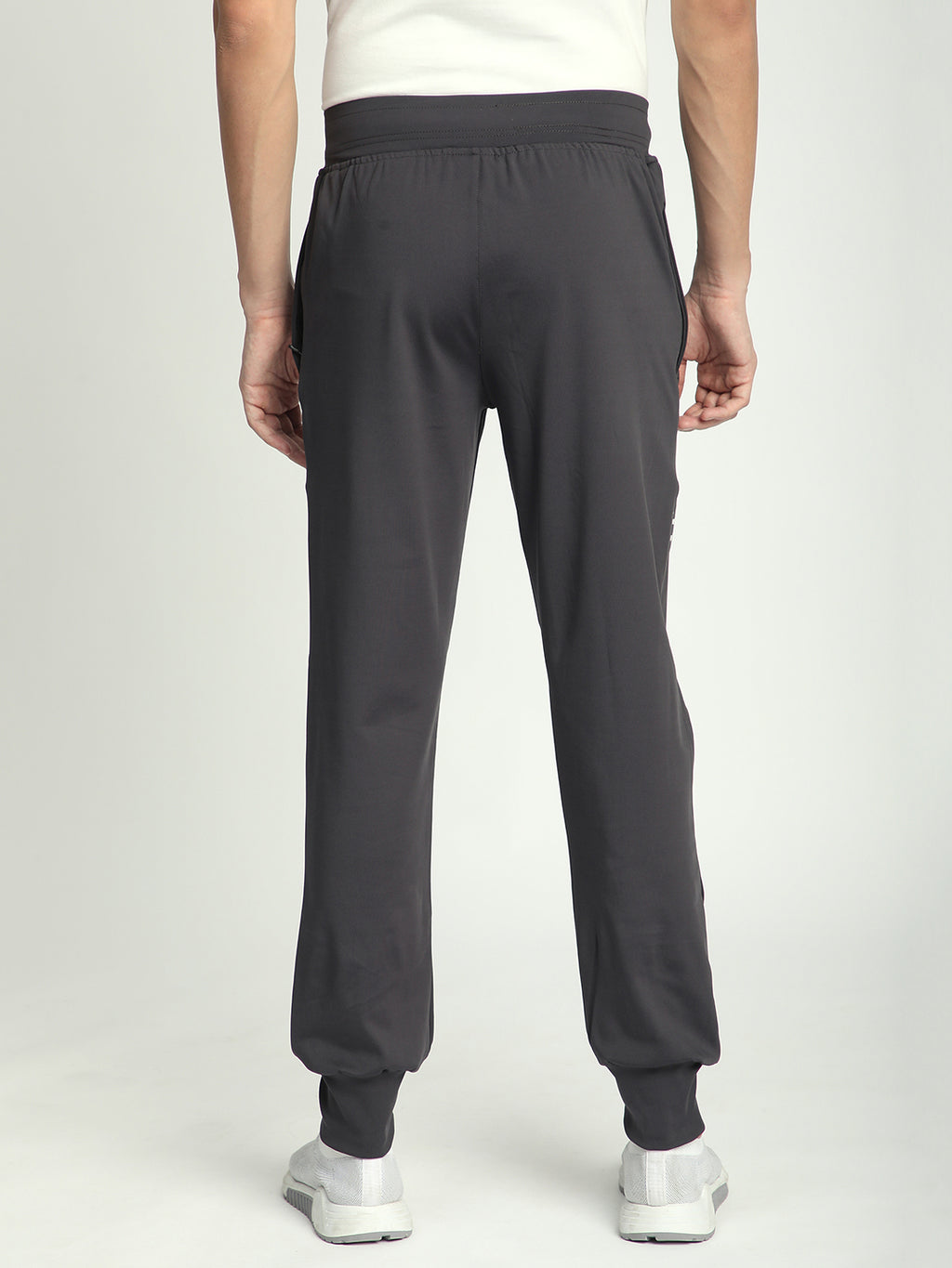 Rapid Dry Black Solid Track Pant for Men (Dark Grey)