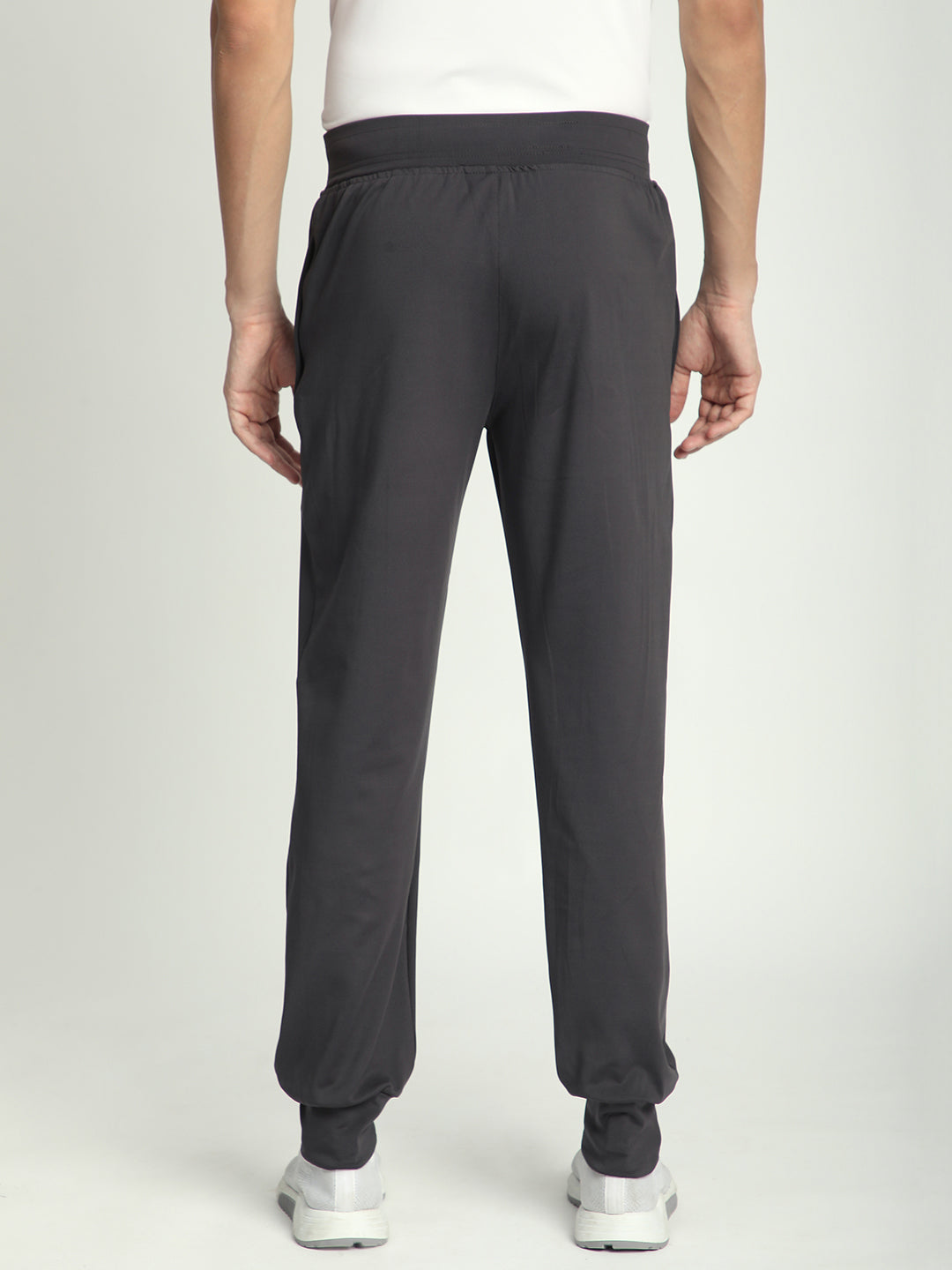 Rapid Dry Black Solid Track Pant for Men (Dark Grey)