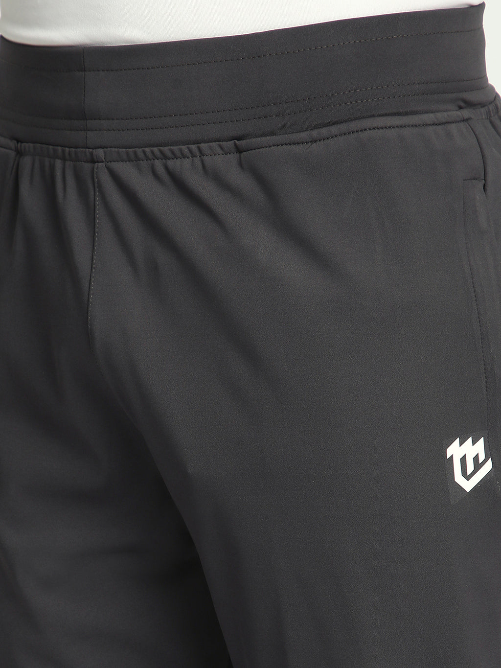 Rapid Dry Black Solid Track Pant for Men (Dark Grey)