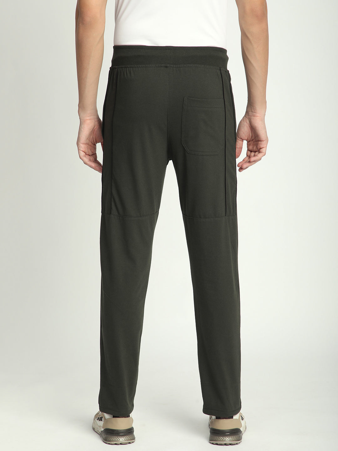 Stylish Olive Green Cotton Track Pant For Men.