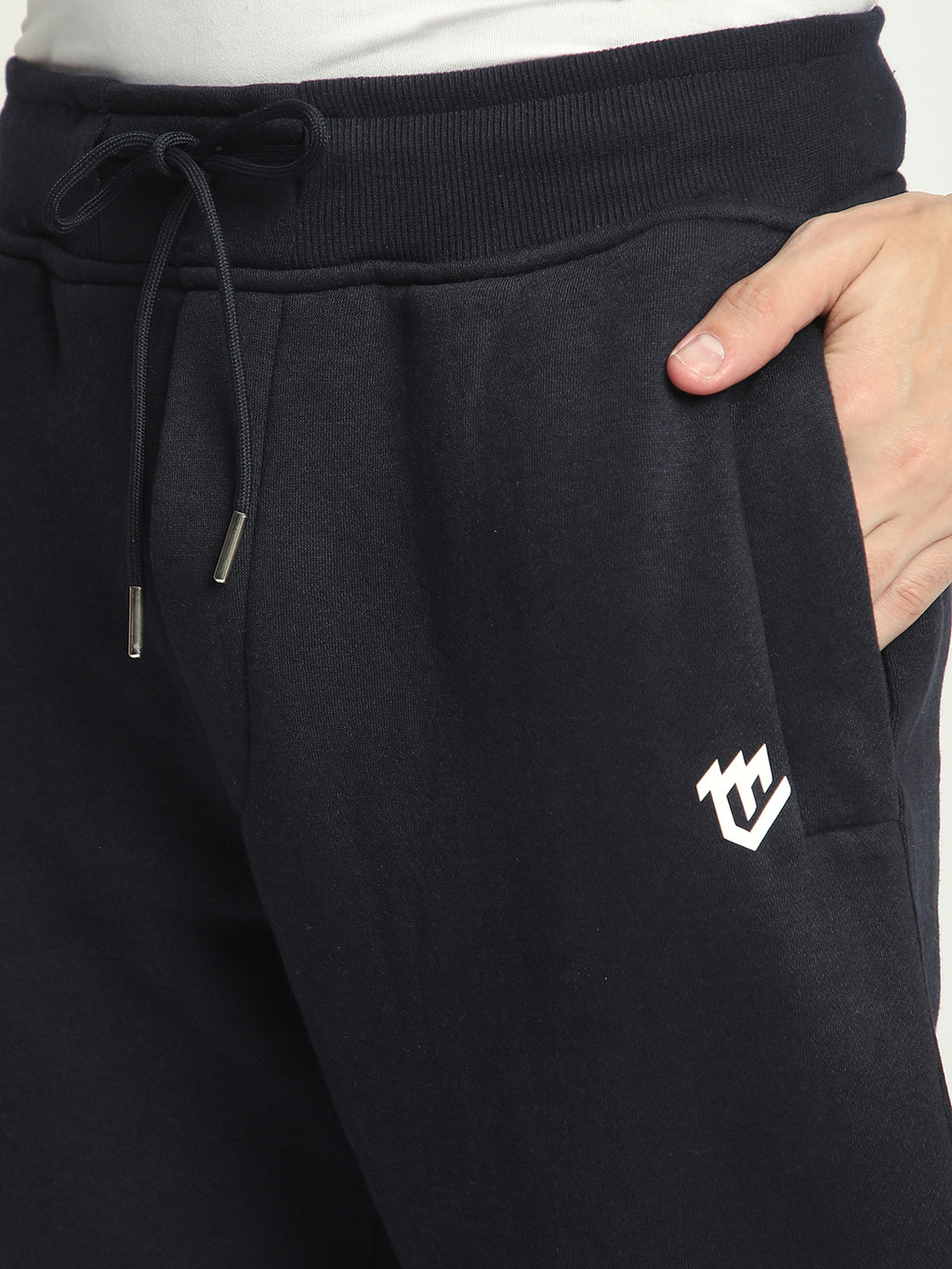 Fleece Winter Track Pant for Men. (Navy Blue)