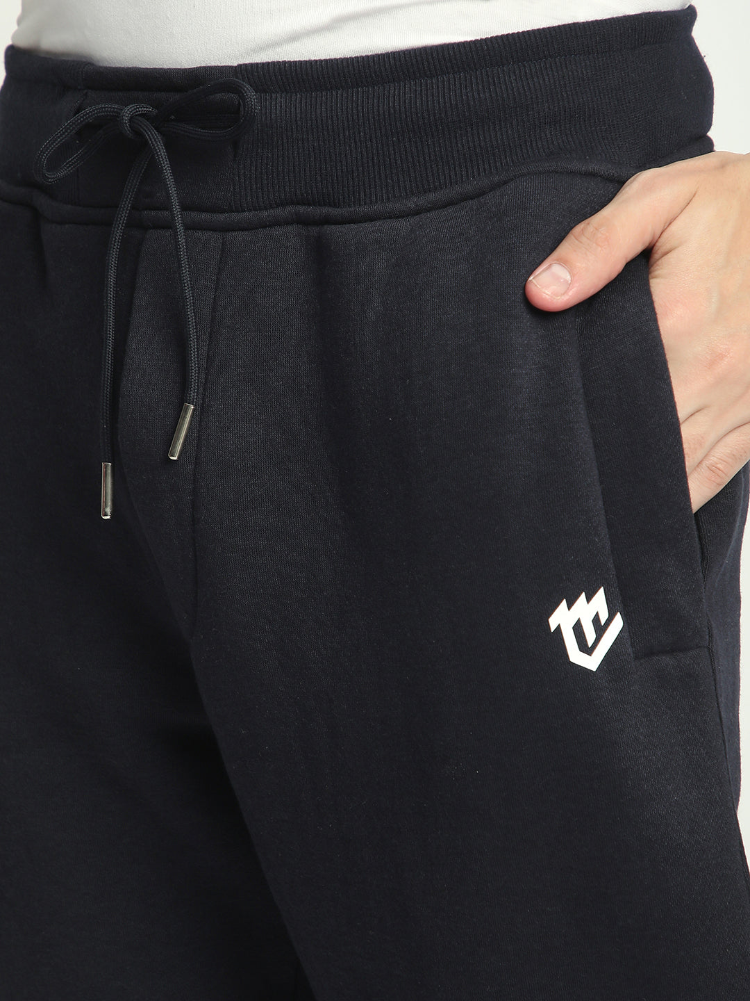 Fleece Winter Track Pant for Men. (Navy Blue)