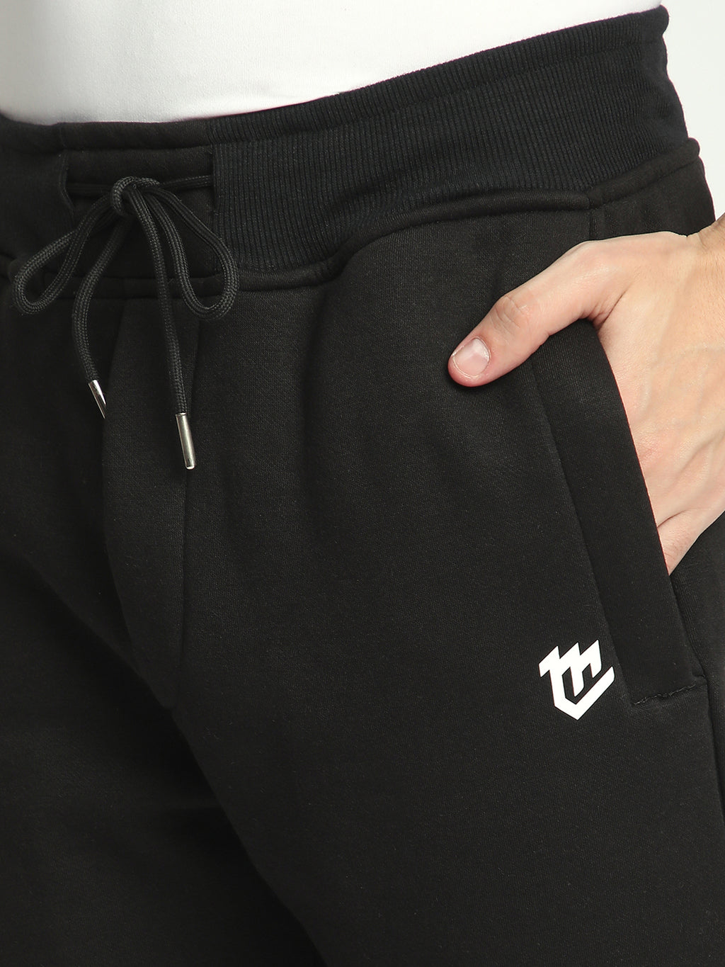 Fleece Winter Track Pant for Men. (Black)