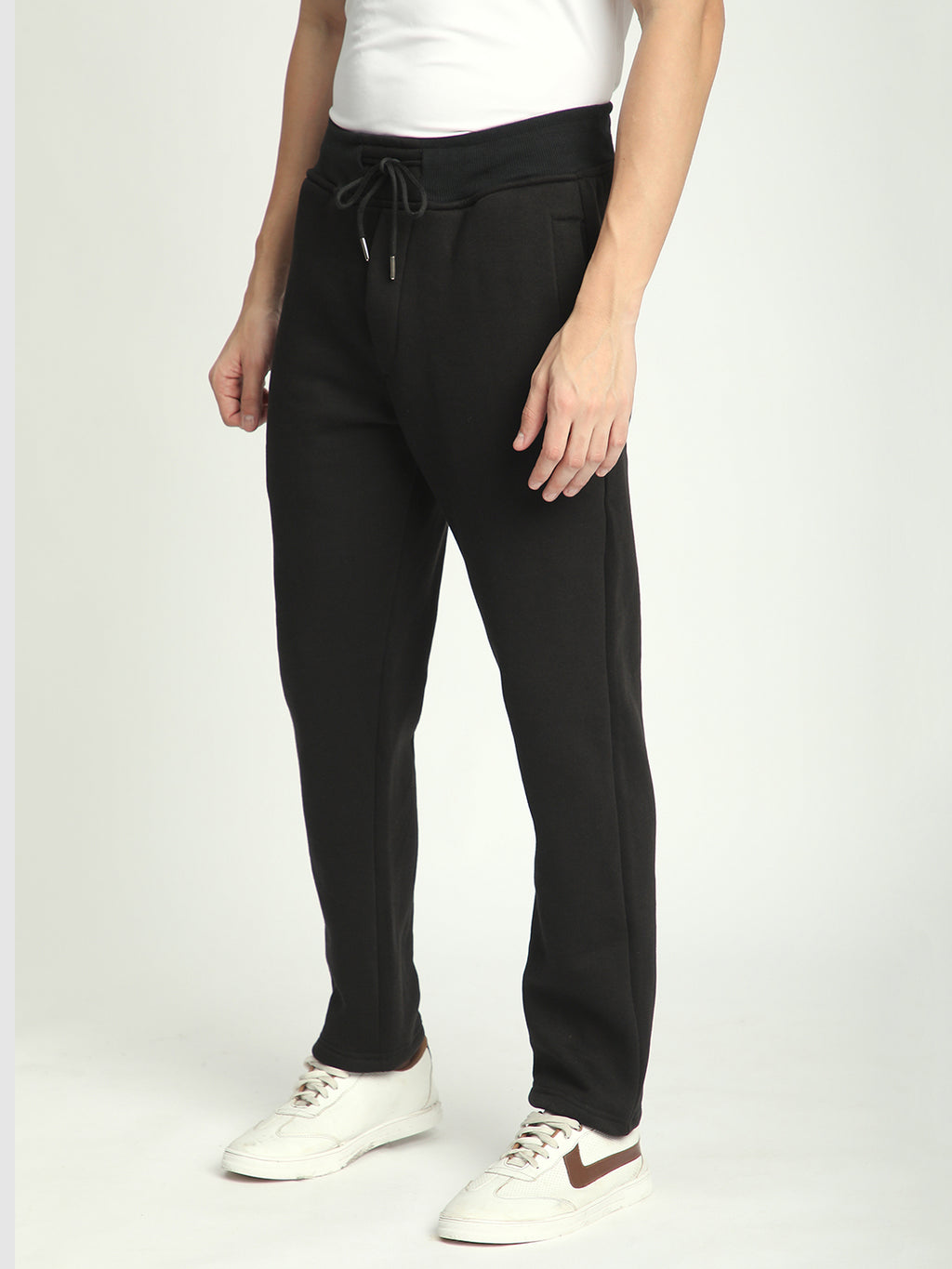 Fleece Winter Track Pant for Men. (Black)
