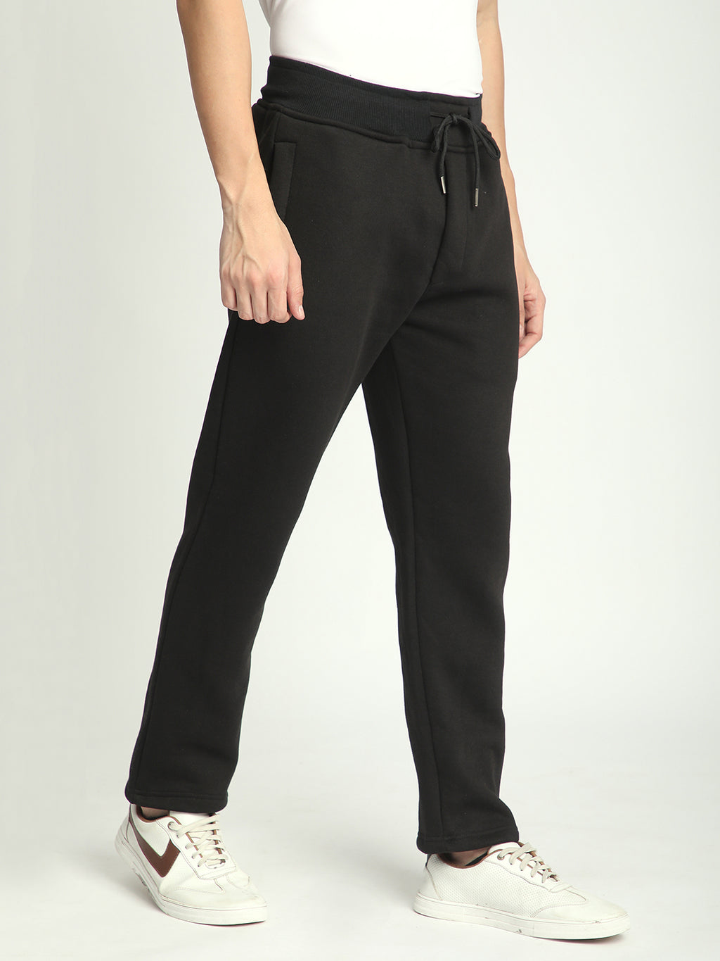 Fleece Winter Track Pant for Men. (Black)