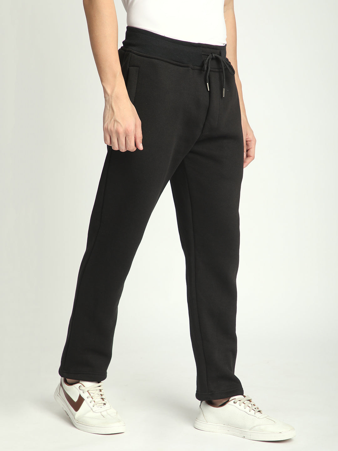 Fleece Winter Track Pant for Men. (Black)