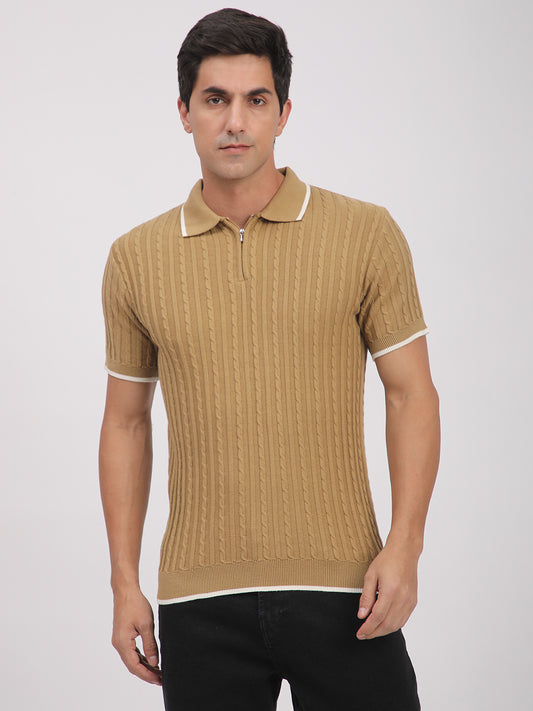Knitted T-Shirt for Men. (Skin)