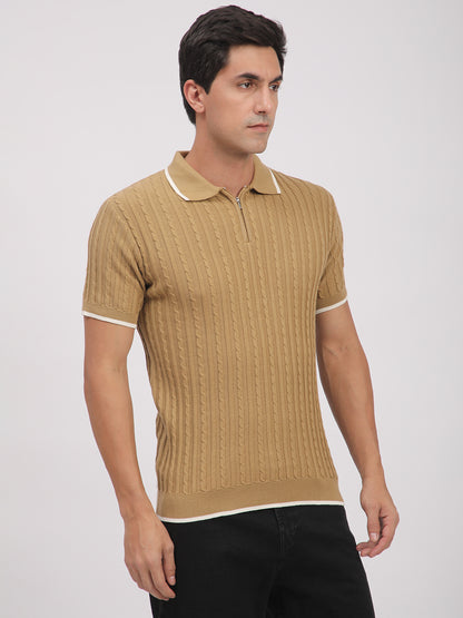 Knitted T-Shirt for Men. (Skin)