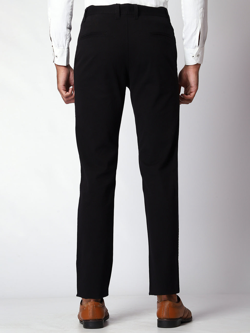 Black Casual Chinos For Men.