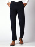 Navy Blue Casual Chinos For Men.