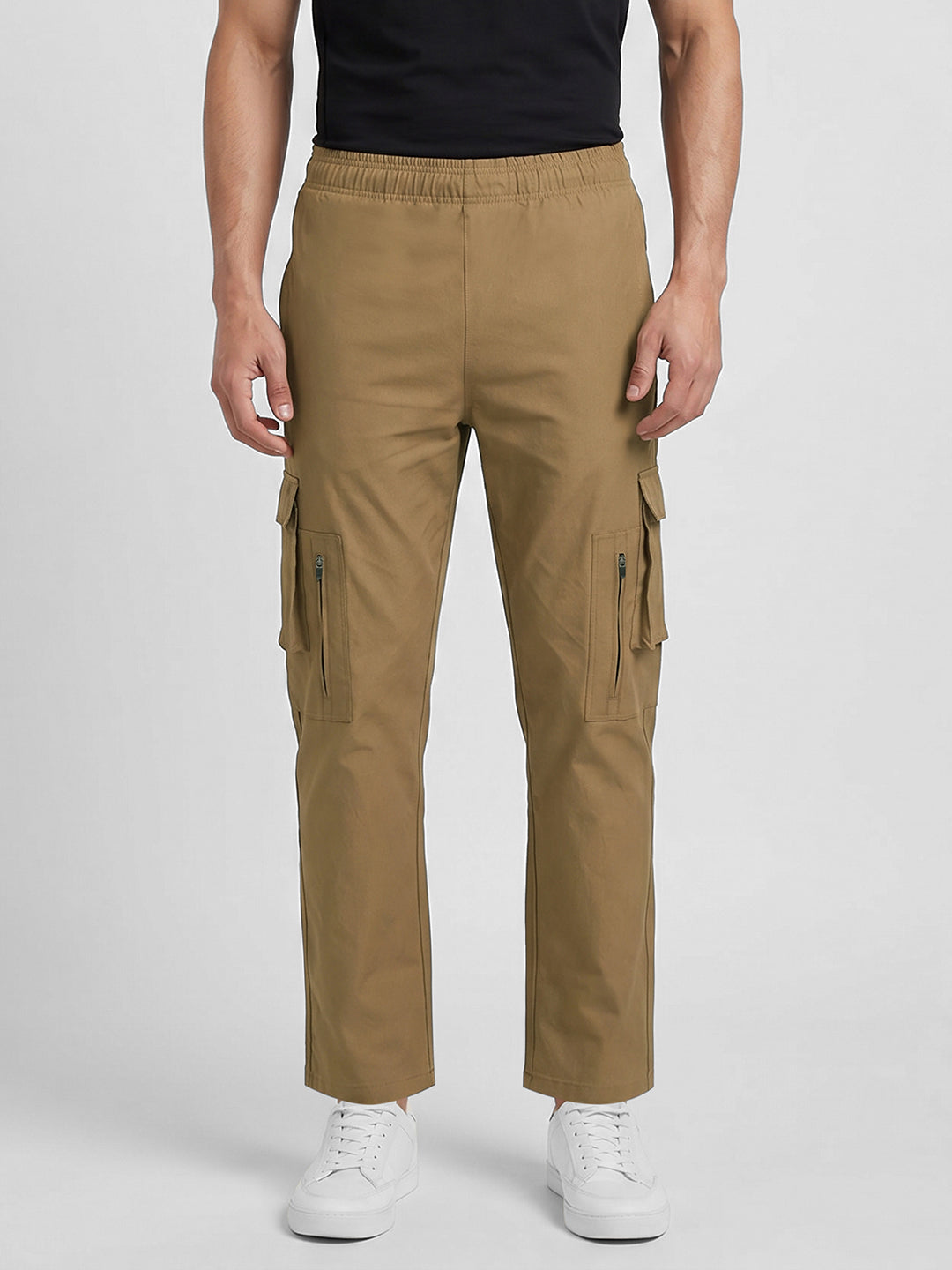 Relaxed Fit 7 Pocket Cargo Pant For Men (Camel)