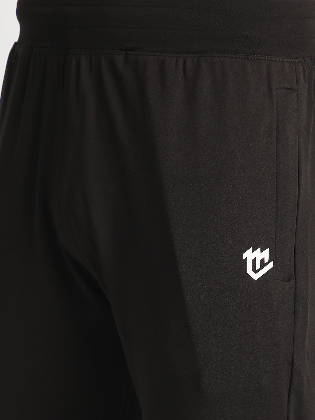 Rapid Dry Black Solid Track Pant for Men. (DRITX)
