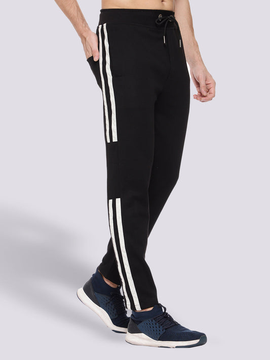 Black Cotton Track Pant For Men