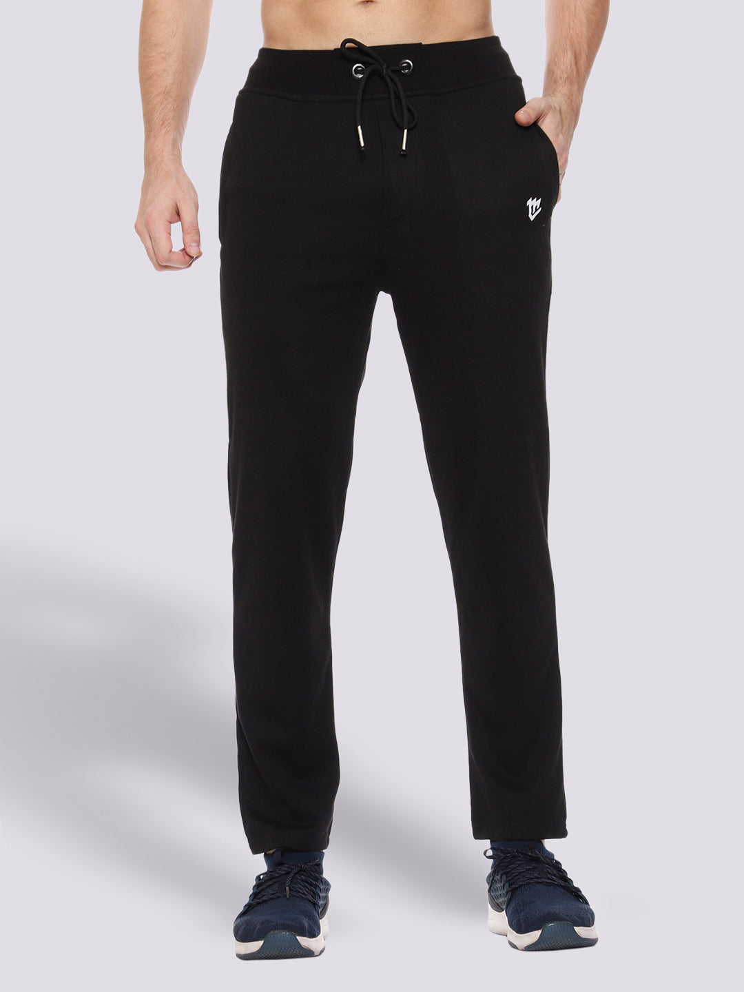 Stylish Black Cotton Track Pant For Men