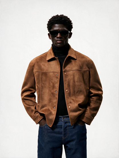 Suede Snap Jacket