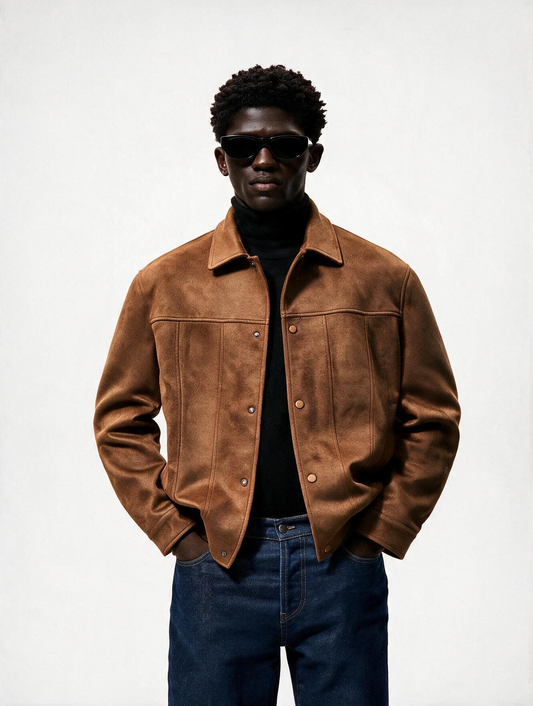 Suede Snap Jacket