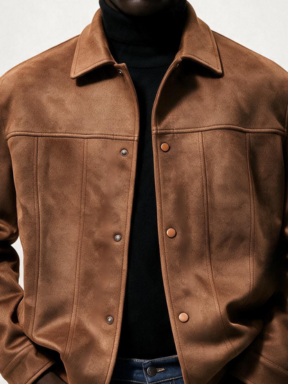 Suede Snap Jacket