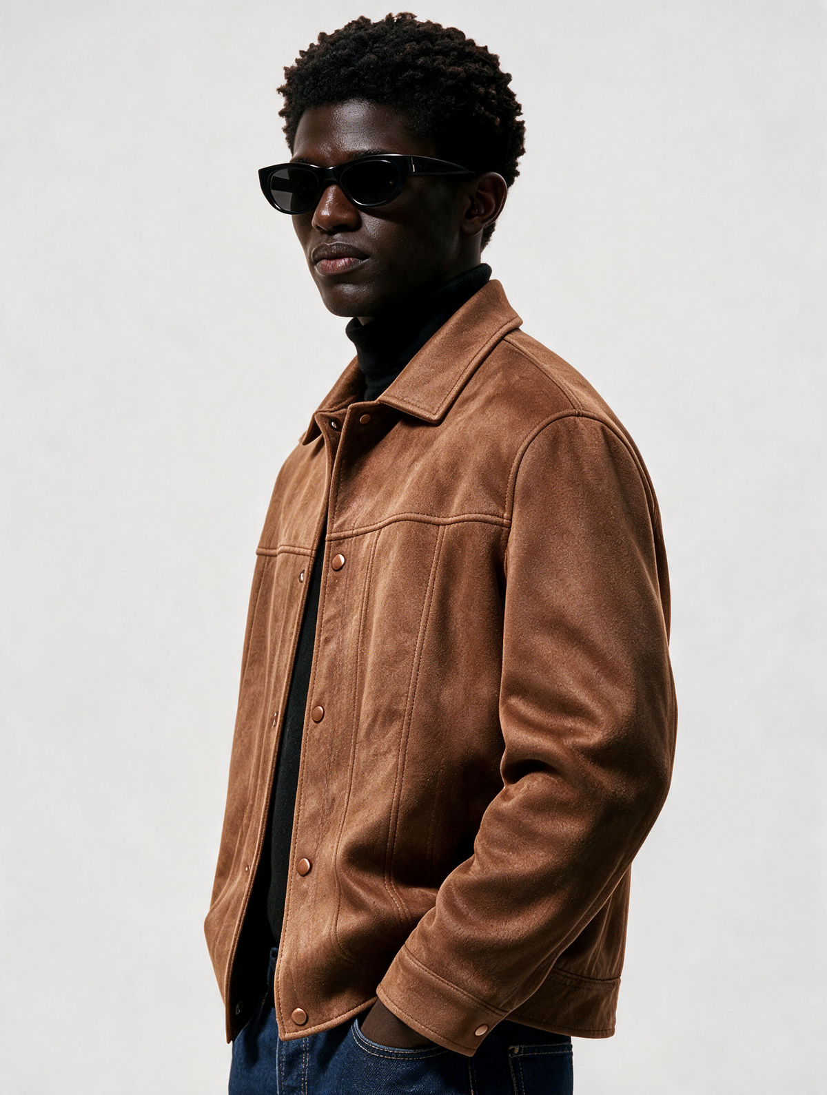Suede Snap Jacket