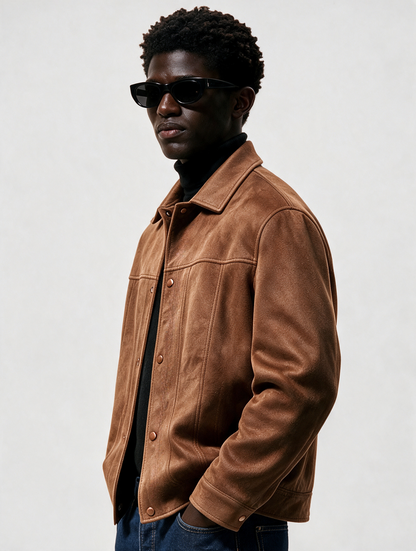 Suede Snap Jacket
