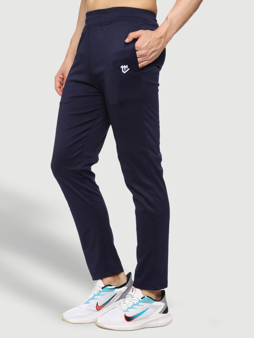 Rapid Dry Blue Solid Track Pant for Men