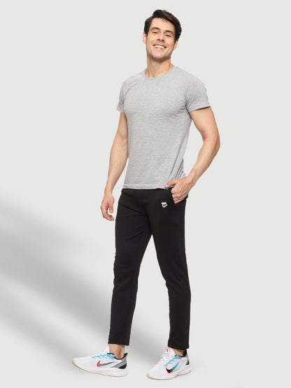 Rapid Dry Black Solid Track Pant for Men