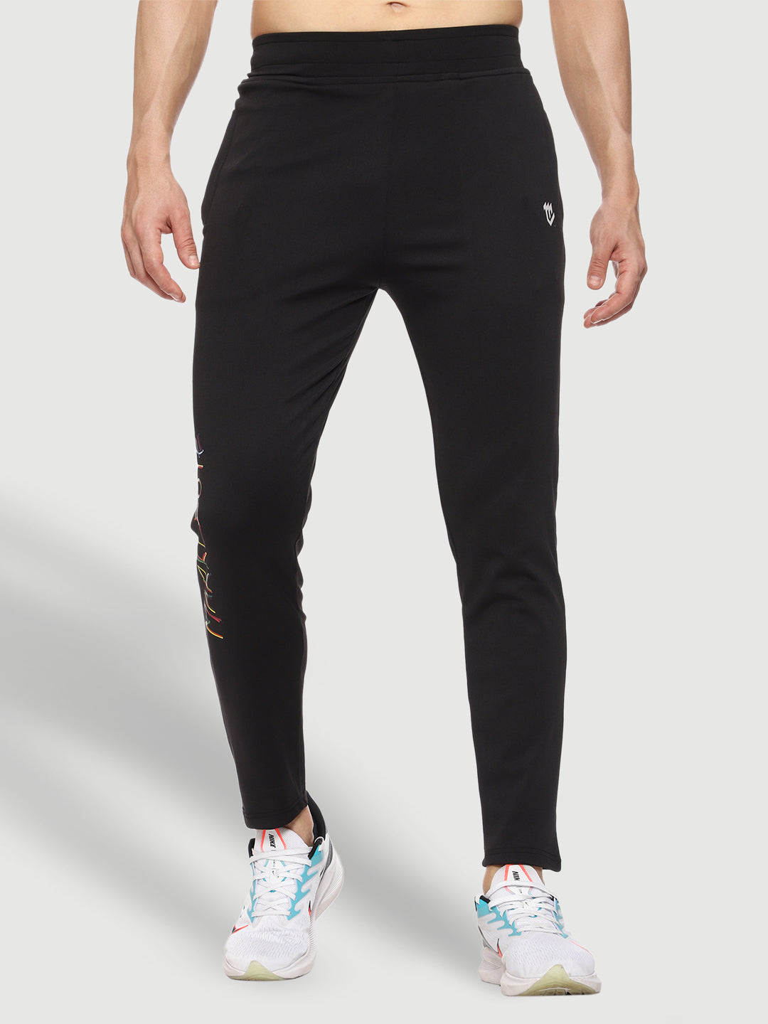 Rapid Dry Black Solid Track Pant for Men