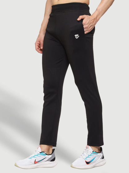 Rapid Dry Black Solid Track Pant for Men